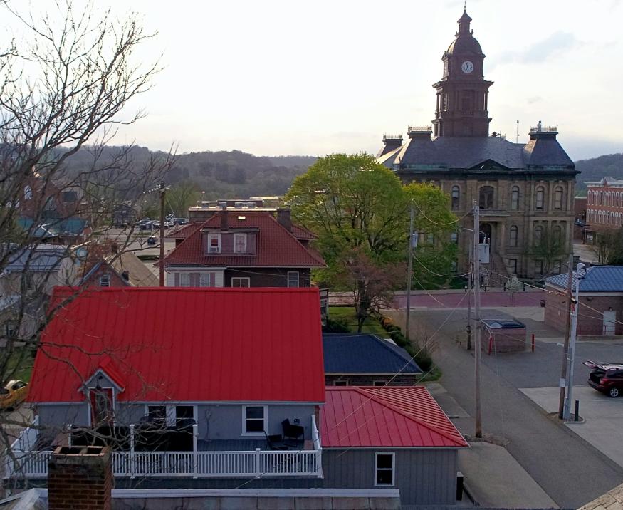 Courthouse Alley drone view