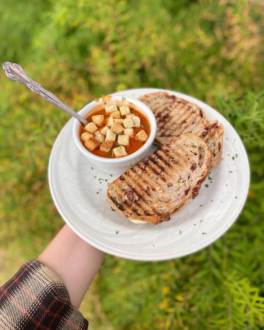 tomato soup and grilled cheese