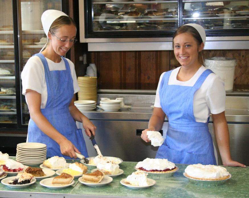 girls at counter