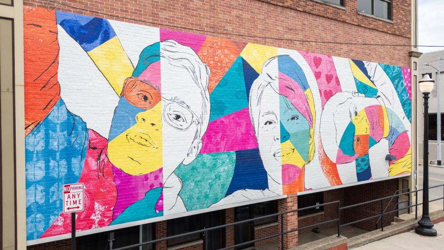 Mural in downtown Wooster, Ohio