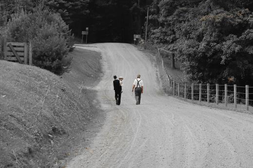amish on road