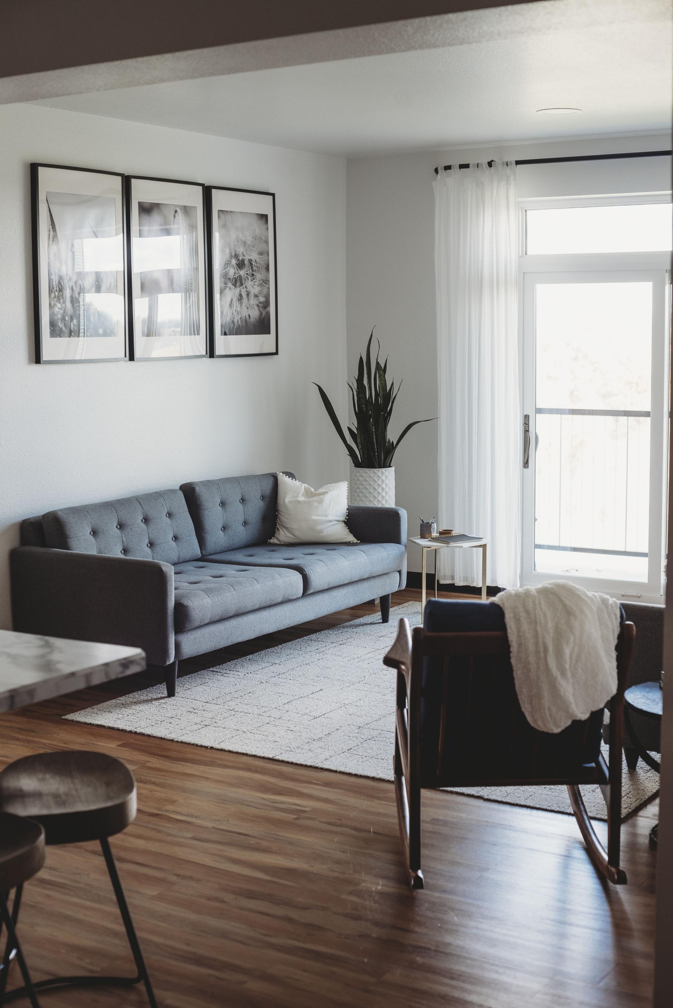 hotel room living space