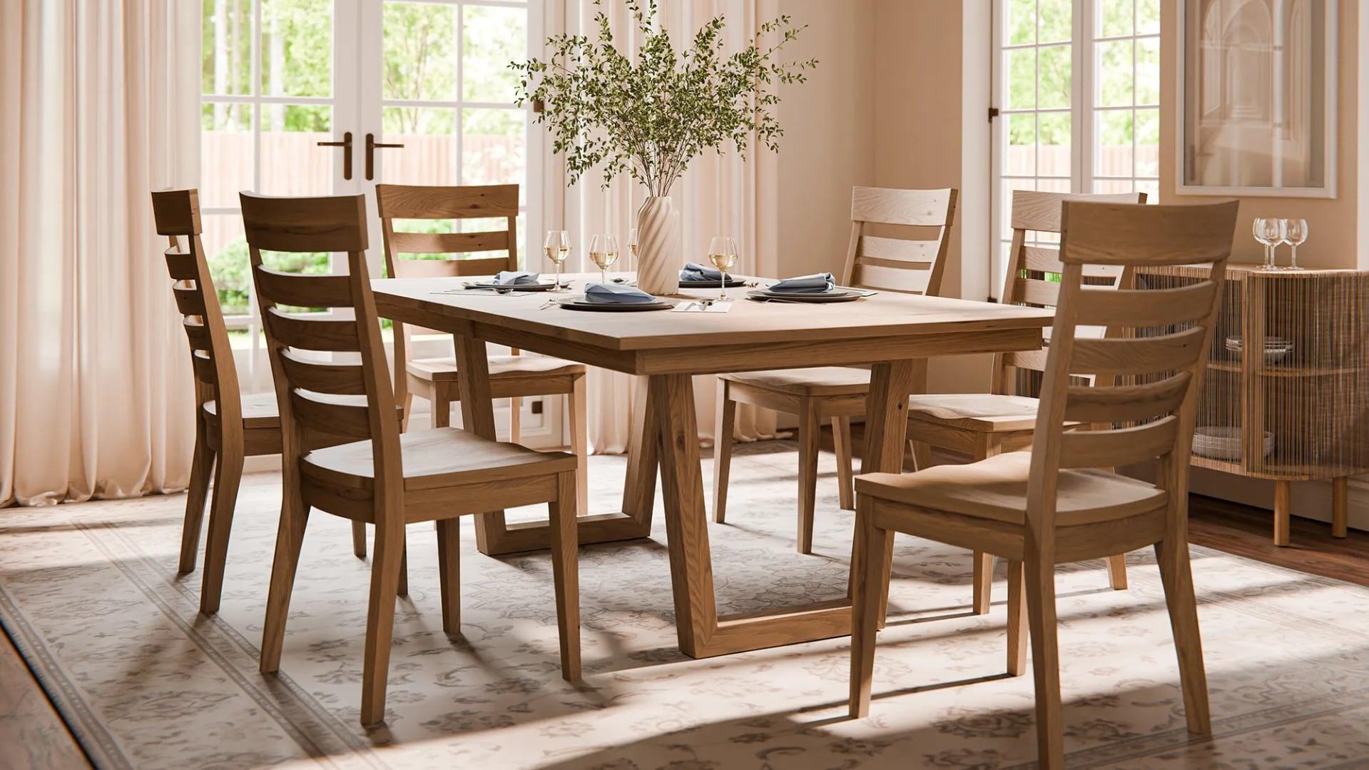 Amish crafted dining room set made in Holmes County, Ohio