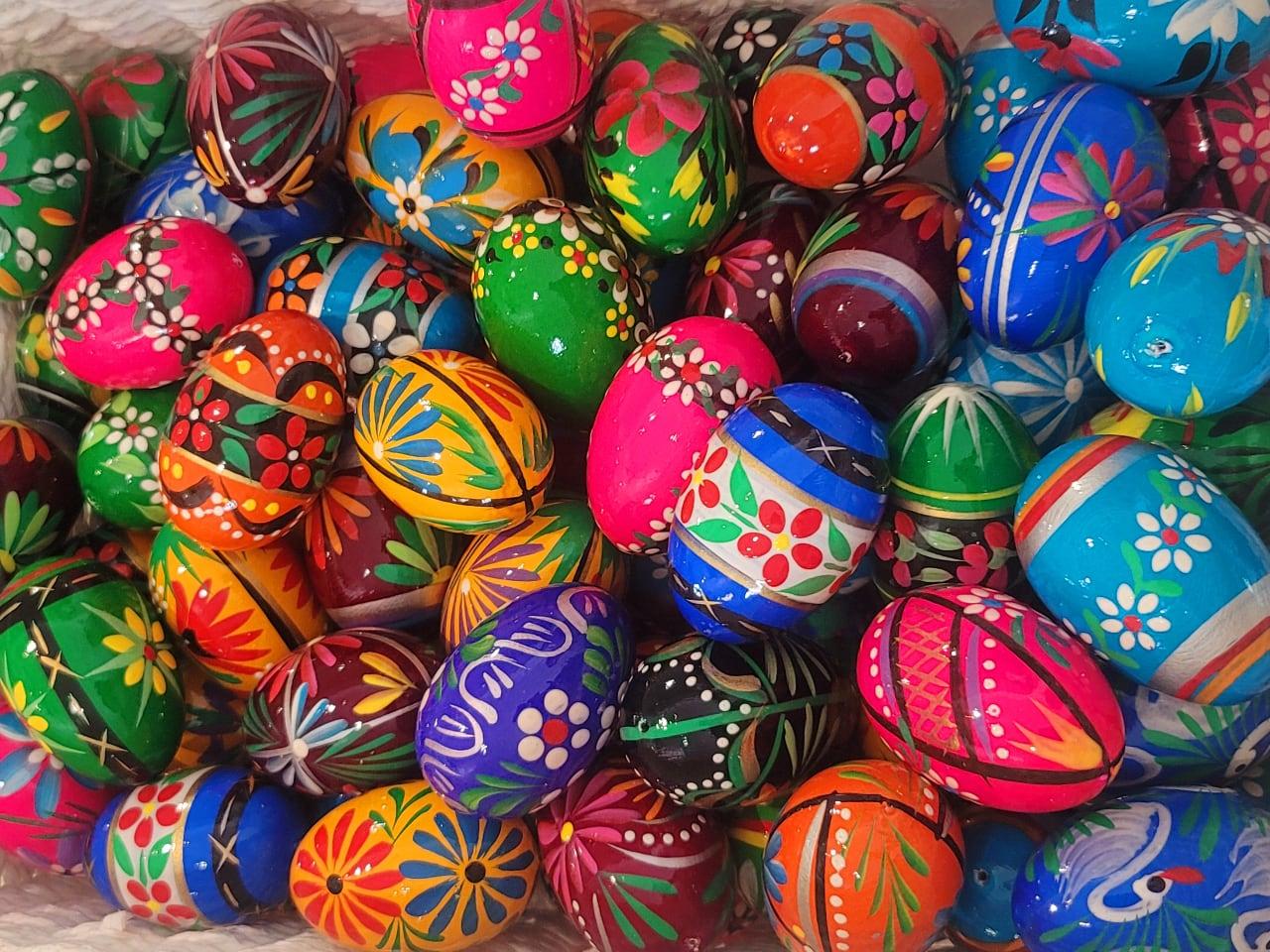Handpainted ceramic eggs